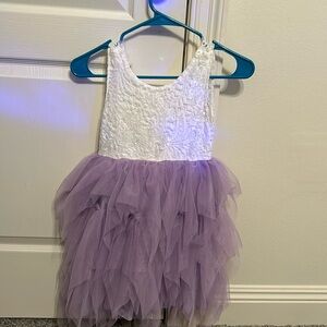 9-10 year ago fit. Flower girl dress